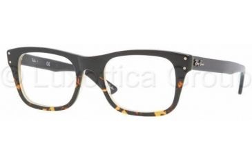 Image of Ray-Ban RX5227 Progressive Prescription Eyeglasses 5028-5220 - Black Grad Havana/Yel 