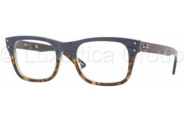 Image of Ray-Ban RX5227 Progressive Prescription Eyeglasses 5029-5220 - Blue Grad Havana/Yel G 