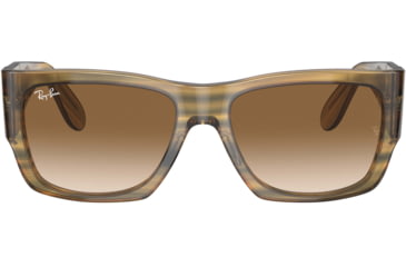 Image of Ray-Ban WAYFARER NOMAD RB2187 Sunglasses 131351-54 - , Clear Gradient Brown Lenses