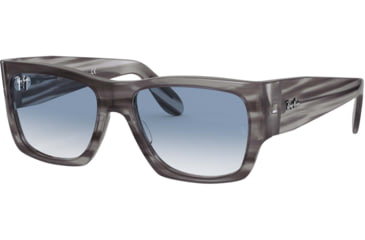 Image of Ray-Ban Wayfarer Nomad RB2187 Sunglasses, Striped Grey, 54, RB2187-13143F-54