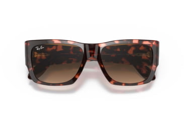 Image of Ray-Ban Wayfarer Nomad RB2187 Sunglasses, Brown Gradient Lenses, Pink Havana, 54, RB2187-133451-54