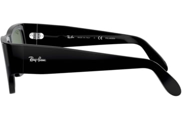 Image of Ray-Ban Wayfarer Nomad RB2187 Sunglasses Polarized, Black, G-15 Green, 54, RB2187-901-58-54