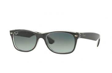 Image of Ray-Ban Wayfarer RB2132 Sunglasses 614371-52 - Top Brushed Gunmetal On Trasp Frame, Grey Gradient Dark Grey Lenses