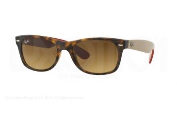 Image of Ray-Ban Wayfarer RB2132 Sunglasses 618185-52 - Matte Havana Frame, Brown Gradient Dark Brown Lenses