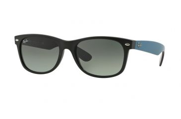 Image of Ray-Ban Wayfarer RB2132 Sunglasses 618371-52 - Matte Black Frame, Grey Gradient Dark Grey Lenses