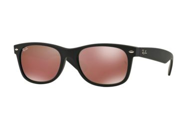 Image of Ray-Ban Wayfarer RB2132 Sunglasses 622/2K-55 - , Brown Mirror Dark Red Lenses