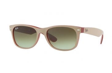 Image of Ray-Ban Wayfarer RB2132 Sunglasses 6307A6-52 - Matte Beige On Opal Red Frame