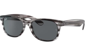 Image of Ray-Ban Wayfarer RB2132 Sunglasses, Striped Grey Havana, 55, RB2132-6430B1-55