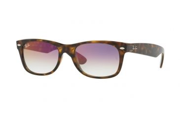 Image of Ray-Ban Wayfarer RB2132 Sunglasses 710/S5-55 - Havana Frame, Clear Gradient Violet Lenses