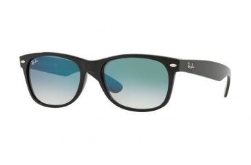 Image of Ray-Ban Wayfarer RB2132 Sunglasses 901/3A-52 - Black Frame, Clear Gradient Green Lenses