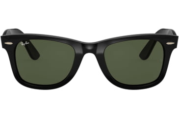 Image of Ray-Ban WAYFARER RB4340 Sunglasses 601-50 - Black Frame, Green Lenses