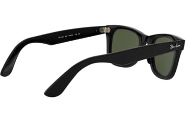 Image of Ray-Ban WAYFARER RB4340 Sunglasses 601-50 - Black Frame, Green Lenses
