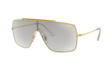 Image of Ray-Ban WINGS II Sunglasses - Men's, Gold Frame, Clear gradient silver Lenses, RB3697-91966I-35