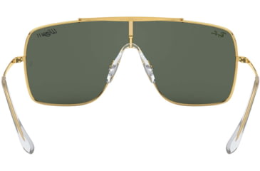 Image of Ray-Ban WINGS II Sunglasses - Men's, Gold Frame, Green Classic Lenses, RB3697-905071-35