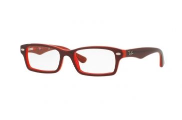 Image of Ray-Ban Youth RY1530 Eyeglass Frames 3664-48 - Top Red On Red Fluo Frame