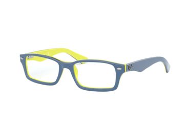 Image of Ray-Ban Youth RY1530 Eyeglass Frames 3819-48 - Top Blue On Yellow/Black
