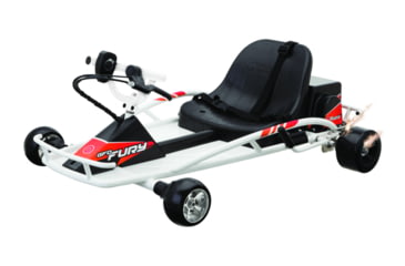 Image of Razor Ground Force Drifter Fury Electric Go Kart, White/Black, 25143498