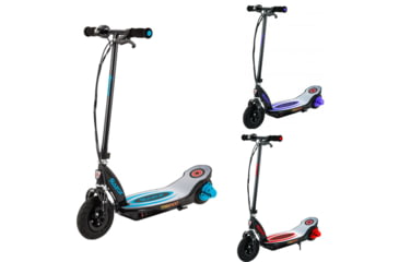 Image of Razor Power Core E100 Electric Scooter w/ Aluminum Deck, Black/Blue, Black/Purple, Black/Red