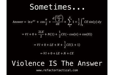 Image of RE Factor Tactical Sticker - Violence Is The Answer RFSTVI
