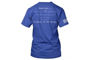 Image of RE Factor Tactical T-Shirt, Violence Is the Answer, Blue, Large RFTSVABLLG