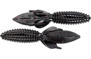 Image of Reaction Innovations Double Wide Beaver Creature Bait, 6, 5.2in, Black with Red Flake, DWB-002