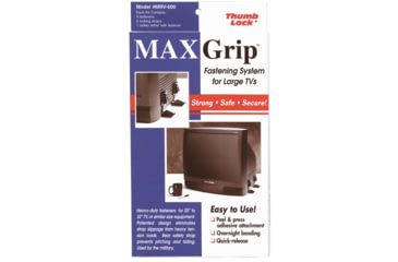 Image of Ready America Maxgrip Thumb Lock Fastener System With Tether For Tvs, Black, Large, MRV-630BK