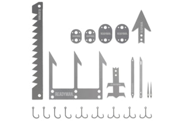 Image of ReadyMan EDC Survival Cards 18 Total Survival Kit, 3.5in X 2in, Wilderness Survival Card, Hostage Escape Card, Medical Card, Fisherman Survival Card, Pack Of Four, 301 SS, TOTAL SURVIVAL KIT