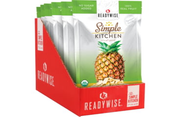 Image of ReadyWise Simple Kitchen Organic Freeze-Dried Pineapples, 6 Pack, RWSK05-016
