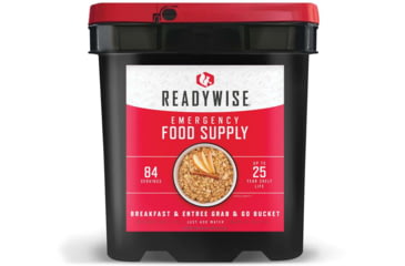 Image of ReadyWise Breakfast &amp; Entree Grab &amp; Go Bucket, 11.75in x 9.75in x 12.5in, 84 Serving, RW10-184