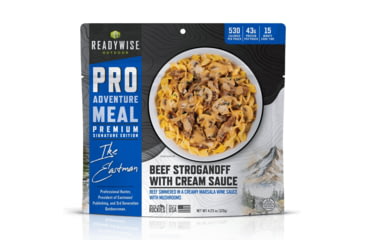 Image of ReadyWise Signature Edition Pro Adventure Meal w/ Ike Eastman Beef Stroganoff w/ Cream Sauce, 6 Count Case Pack, RW05-197