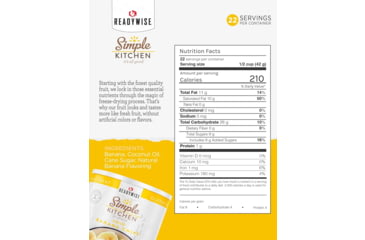 Image of ReadyWise Simple Kitchen Banana Chips - 3 CT Case, 22 Serving Cans, RWSKCN06-002