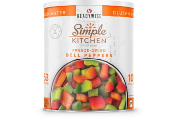 Image of ReadyWise Simple Kitchen Dehydrated Red &amp; Green Bell Peppers - 153 Serving Can, White, RWSKCN03-008