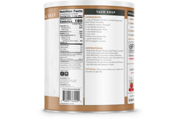 Image of ReadyWise Simple Kitchen Freeze-Dried Seasoned Beef Patty Crumbles - 22 Serving Can, White, RWSKCN03-012