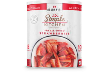 Image of ReadyWise Simple Kitchen Freeze-Dried Sliced Strawberries - 18 Serving Can, White, RWSKCN03-001