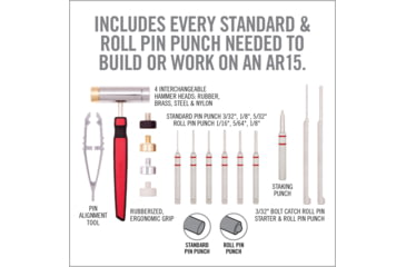 Image of Real Avid Accu-Punch Hammer and Armorers AR15 Pin Punch Set, AVHPS-AR