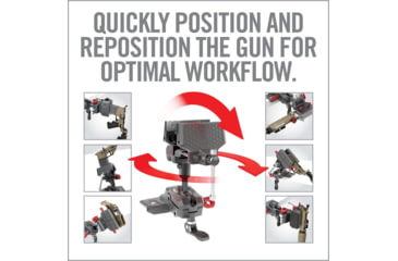 Image of Real Avid Armorers Master Gun Vise, Grey/Red, AVARAMV