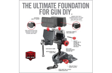 Image of Real Avid Armorers Master Gun Vise, Grey/Red, AVARAMV