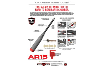 Image of Real Avid Chamber Boss Cleaning Kit - AR15, Gray/Red, AR15, AVAR15CB