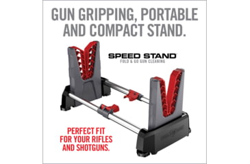 Image of Real Avid Portable Gun Cleaning Speed Stand, Grey, Red, Black, Large, AVSSFG