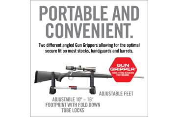 Image of Real Avid Portable Gun Cleaning Speed Stand, Grey, Red, Black, Large, AVSSFG