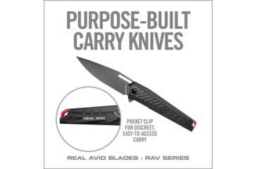 Image of Real Avid Rav-5 Knife Assisted Folding 3.4 Bld Black Alum.