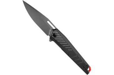 Image of Real Avid RAV-5 Folding Knife, 3.4in, 8Cr13MoV, Titanium Drop Point Plain Blade, Black Carbon Fiber Aluminum Handle, AVRAV5