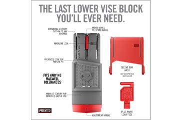 Image of Real Avid Smart-Fit Vise Block Sleeve for AR10, Red, Small, AVAR10SFVBS