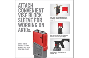 Image of Real Avid Smart-Fit Vise Block Sleeve for AR10, Red, Small, AVAR10SFVBS
