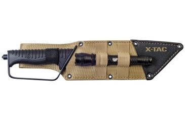 Image of Real Avid X-TAC Tactical Knife &amp; LED Flashlight, Black, 9" AVATAC