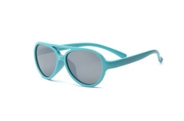 Image of Real Kids Shades Aqua Aviator Flex Fit Frame with Silver Mirror Lens 4+, Girls 4SKYAQU