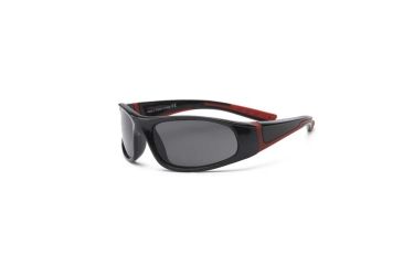Image of Real Kids Shades Black/Red Double Injection Flex Fit Frame with PC/Polarized Lens 4+, Boys 4BOLBKRDP2
