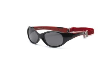 Image of Real Kids Shades Black/Red Double Injection Flex Fit Removable Band Frame with PC/Polarized Lens 2+, Boys 2EXPBKRDP2