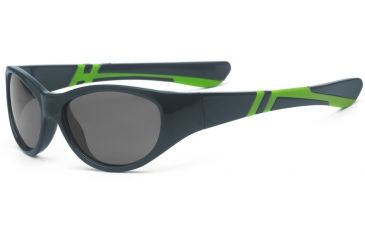 Image of Real Kids Shades Boy's Unbreakable Sunglasses, Graphite/Lime Frame with Smoke Lens, Toddler 2DISGRLM