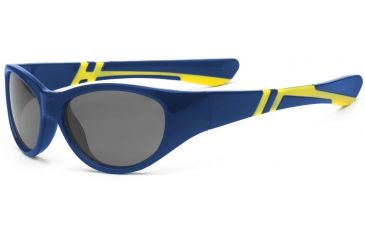 Image of Real Kids Shades Boy's Unbreakable Sunglasses, Navy/Yellow Frame with Smoke Lens, Toddler 2DISNVYL